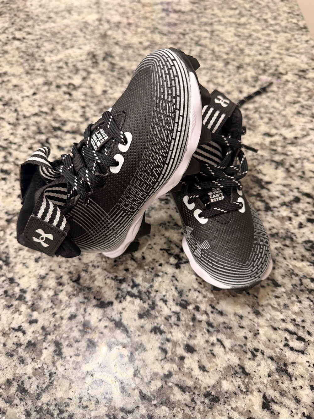 Under Armour Kids Black & White Patterned Sneakers